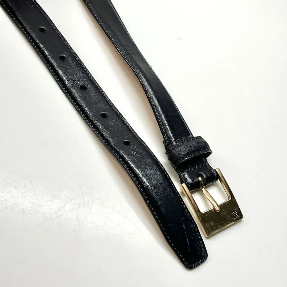 LAUREN Ralph Lauren Black Italian Leather Womens Belt Size M 1
